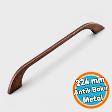 Nzb Metal Mobilya Mutfak Dolabı Dolap Kulpu Kulbu Kulpları 224 mm - 22.4 cm Eskitme Antik Bakır