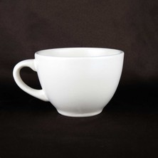 HanBazari Klasik Beyaz Seramik Latte Fincanı