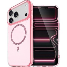 TE Dükkan Buğz Iphone 17 Pro Max Live Diamond Magsafe Kapak - Pembe