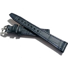 Fado&her Saate Uyumlu Hakiki  Deri Saat  Kordonu Koyu  Mavi   18 mm (437 )