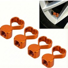 Otohousse Kalpli Alüminyum Sibop Kapağı 4'lü Set Turuncu