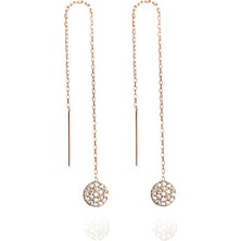 By Barun Kadın 925 Ayar Yuvarlak Sallantılı Küpe