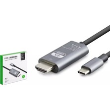 Hadron HDX7853 Type-C To HDMI 4K Ultra Hd Görüntü Aktarım Kablosu - Gri