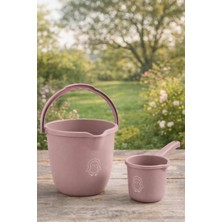 Çocuklar Için 2\'li Banyo Seti Kulplu Kova & Oluklu Maşrapa Set