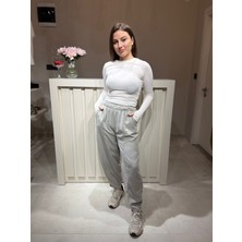 A.T. Kids-Women Kadın Yüksek Bel Lastikli Rahat Kesim Jogger Pantolon