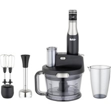 Allians Gelişmiş Çok Fonksiyonlu Çok Hızlı Blender Seti Siyah-Gri