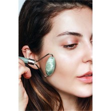 Gampus Yüz Masaj Aleti Jade Yeşim Taşı 2 Yönlü Yüz Cilt Masaj Bakım Aleti Roller