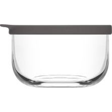 PremiumPort 3'lü Cam Saklama Kabı Seti, 380 Ml, Gri Kapaklı, Pratik ve Şık Tasarım