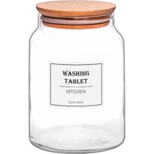 PremiumPort Bulaşık Tableti Kavanozu 890 Ml, Pratik ve Şık Saklama Çözümü