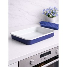 Elifle Emaye Emaye Dikdörtgen Tepsi 25*35 cm