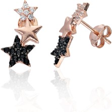 By Barun 925 Ayar Gümüş  Yıldız  Küpe