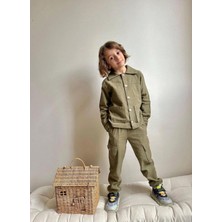 Butik Erkek Çocuk Gömlekli Keten Takım Alt - Üst Takım