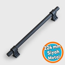 Nzb Mobilya Mutfak Çekmece Dolap Kapak Dolabı Kulbu Kulpları Kulpu Metal 22.4 cm Siyah Kulp 224 mm