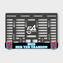 Pi Dekorasyon Bize Her Yer Trabzon 3D Kabartmalı Pleksi Motor Plakalığı -1