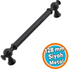 Nzb Mobilya Mutfak Çekmece Dolap Dolabı Kapak Kulbu Kulpları Kulpu 128 mm Siyah Metal Kulp