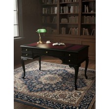 Gazzini Furniture Realm Fransız Retro Deri Ahşap Çalışma Masası 75X160