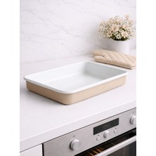 Elifle Emaye Emaye Dikdörtgen Tepsi 25*35 cm