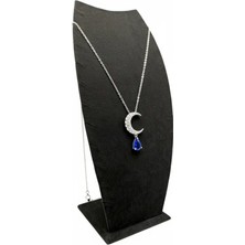Megass Dekor Dubai Model Süet Kumaş Füme Renk 25/12 cm Kolye - Zincir Ayaklı Stand