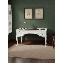 Gazzini Furniture Realm Fransız Retro Deri Ahşap Çalışma Masası 75X160