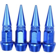 Otohousse Alüminyum Sivri Sibop Kapağı Mavi 4'lü 45MM