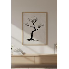 Huhuli Ahşap Çerçeveli Wabi Sabi Koleksiyon Tablo HUHU733