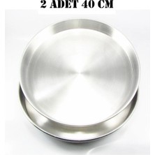 PremiumPort 2'li Alüminyum Baklava ve Börek Tepsisi, 40 Cm, Dayanıklı ve Pratik