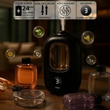 Mioji Mio Smell 2x Yeni Nesil Şarjlı Otomatik Oda Kokusu Makinesi Siyah (1 Adet Gardenya Kokusu ile Birlikte)