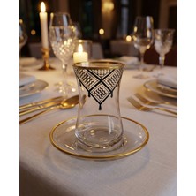 6'lı Çay Bardak Seti Filistin Kefiyesi Nakışlı 12 Parça T00001