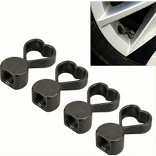 Otohousse Kalpli Alüminyum Sibop Kapağı 4'lü Set Füme