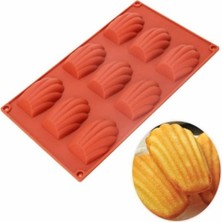 PremiumPort Renkli 9 Parça Silikon Kek Kalıbı Seti, Pratik ve Sağlam Tasarım