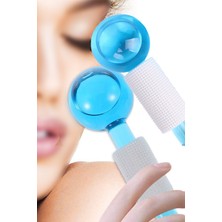 Gampus Silindir Yüz Masaj Topu Buz Soğuk Yüz Masaj Aleti Yuvarlak Buz Masaj Silindiri 1 Adet