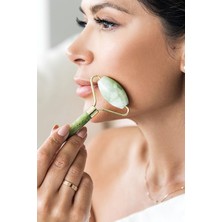 Gampus Doğal Çift Taraflı Yeşim Taşı Masaj Aleti Jade Roller