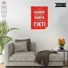 Akıllı Kağıt Statik Tutunma Özellikli Tablo - Poster Mizah (Model -11)