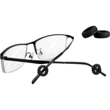 Optic Plus Silikon Kaydırmaz Yuvarlak Kulak Kilidi Sap Tutucu Siyah 1 Çift