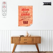 Akıllı Kağıt Statik Tutunma Özellikli Tablo - Poster Mizah (Model -10)