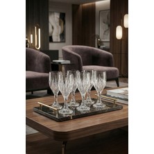 PremiumPort Modern Desenli Şık Meşrubat ve Kahve Sunum Bardağı 6'lı Set, 200 ml