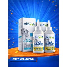 Clovit Kedi Kulak ve Göz Temizleme Bakım Seti 2’li