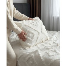 Miar home perde tekstil Şönil Iskandinav Yatak Örtüsü Takımı 250 x 260 cm – Valonlu Model 2 Adet 50 x 70 Yastık Kılıfı