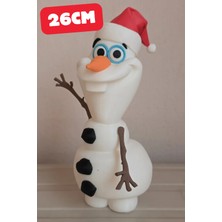 Genç 3D Olaf Kardan Adam Figürü | Sevimli Karakter Dekoru | Masa Üstü & Koleksiyon Figürü 26CM