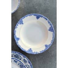 PremiumPort Baby Blue 6 Kişilik 21 cm Özel Tasarım Premium Porselen Yemek Takımı