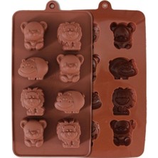 PremiumPort Safari Temalı Silikon Çikolata ve Jelibon Kek Kalıbı, Eğlenceli Tasarım