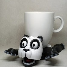 Genç 3D Panda Figürlü Bardak Tutucu Hareketli Panda Cup Holder | Masa Üstü Bardak Standı