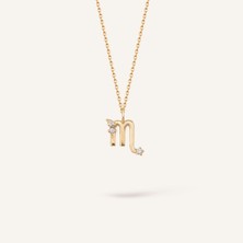 Aja Scorpio - Akrep Burcu Kolye | 14 Ayar Altın