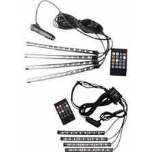 Calperia 12'li Şerit LED Işık Rgb Sese ve Müziğe Duyarlı Araç Içi Ayak Altı - Lisinya