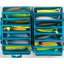 Vurgun Çapari 28’li Premium Silikon Yem Mix Kutu - (2/0–3/0 Jighead Uyumlu)