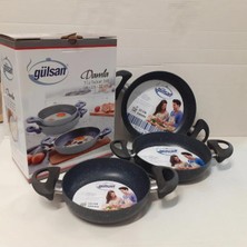 PremiumPort 3'lü Granit Sahan Seti, 18-20-22 Cm, Dayanıklı ve Şık Tasarım