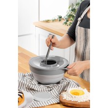 Mutfak Köşesi 2'si 1 Arada Mikser Karıştırma Kabı ve Kapaklı Saklama Kabı - Katlanabilir Saklama Kabı