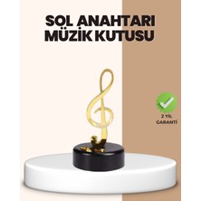Calperia Sol Anahtarı Temalı Döner Müzik Kutusu Melodili Dekoratif Ürün - Lisinya