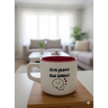 Palto Tasarım Sütü Çilekli Seni Sürekli Beyaz Venüs Kupa - Hediyelik Kupa Fincan Mug