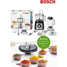 Bosch Çok Fonksiyonlu 800W Siyah Doğrayıcı ve Mikser, Pratik ve Güçlü Çok Amaçlı Robot